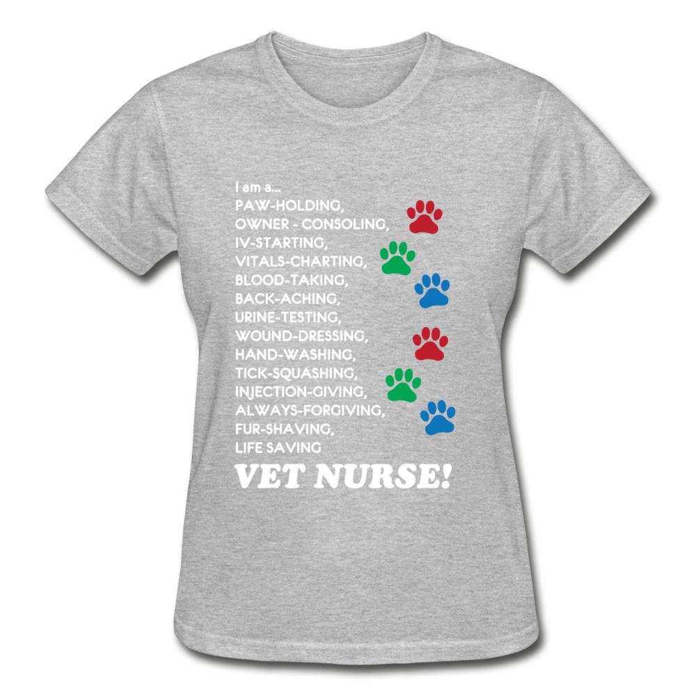 I am a... Vet nurse Gildan Ultra Cotton Ladies T-Shirt-Ultra Cotton Ladies T-Shirt | Gildan G200L-I love Veterinary