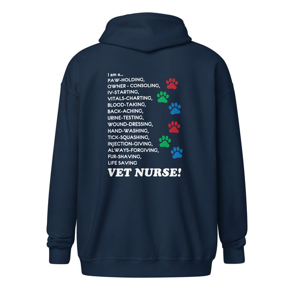I am a... Vet nurse Unisex Zip Hoodie-I love Veterinary