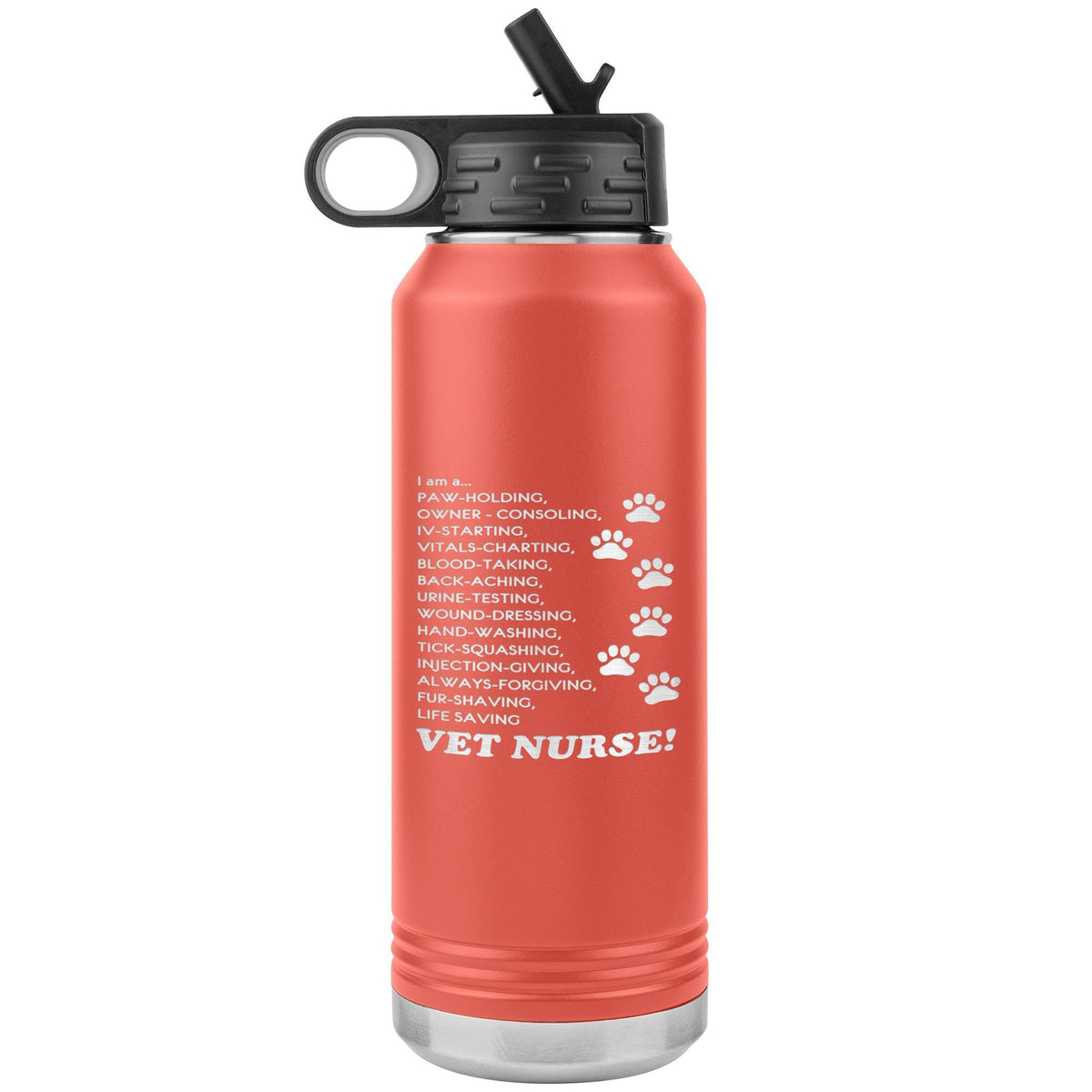 I am a... Vet nurse Water Bottle Tumbler 32 oz-Water Bottle Tumbler-I love Veterinary