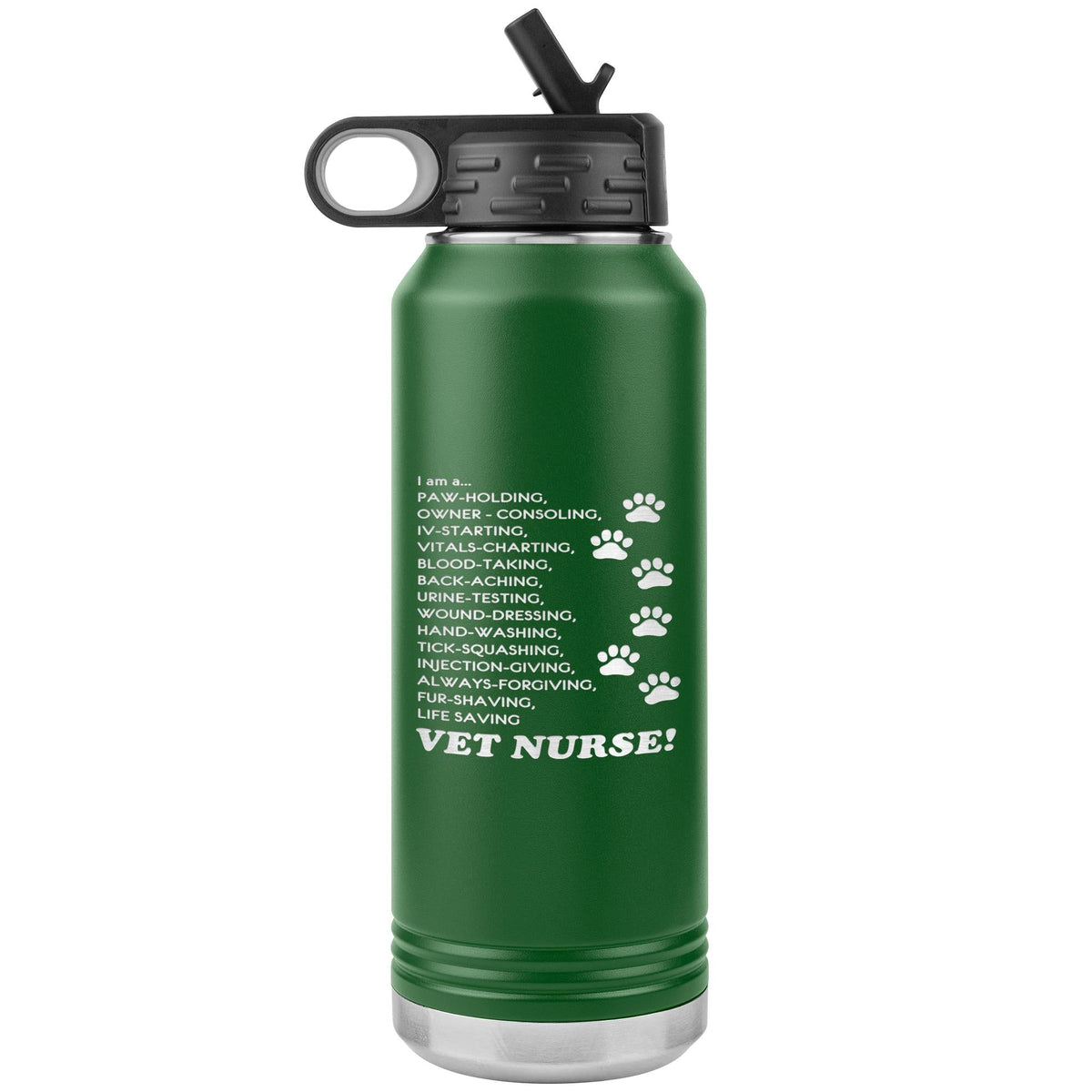 I am a... Vet nurse Water Bottle Tumbler 32 oz-Water Bottle Tumbler-I love Veterinary