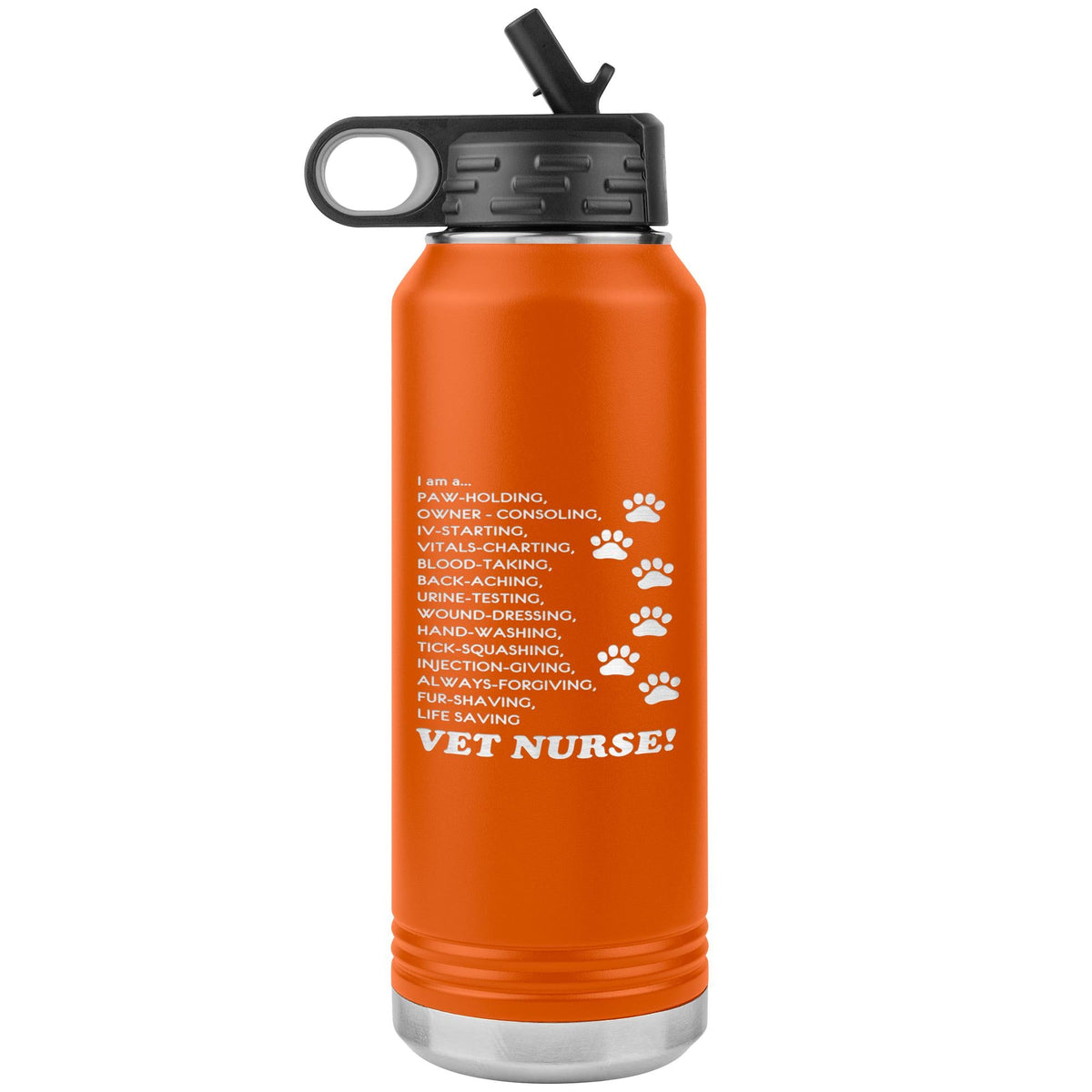 I am a... Vet nurse Water Bottle Tumbler 32 oz-Water Bottle Tumbler-I love Veterinary