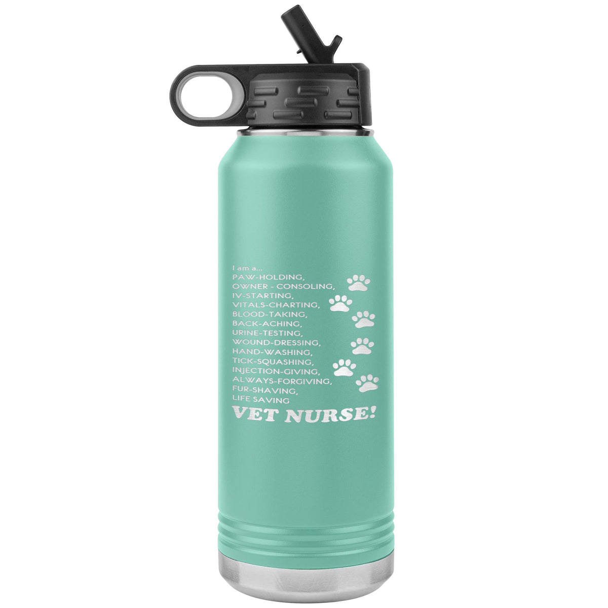 I am a... Vet nurse Water Bottle Tumbler 32 oz-Water Bottle Tumbler-I love Veterinary