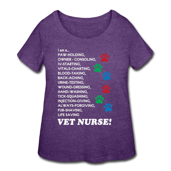 I am a... Vet nurse Women's Curvy T-shirt-Women’s Curvy T-Shirt | LAT 3804-I love Veterinary