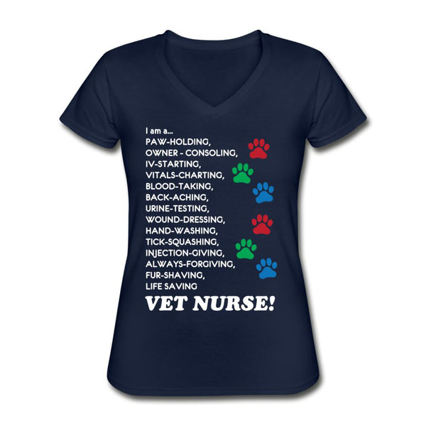 I am a... Vet nurse Women's V-Neck T-Shirt-Women's V-Neck T-Shirt | Fruit of the Loom L39VR-I love Veterinary