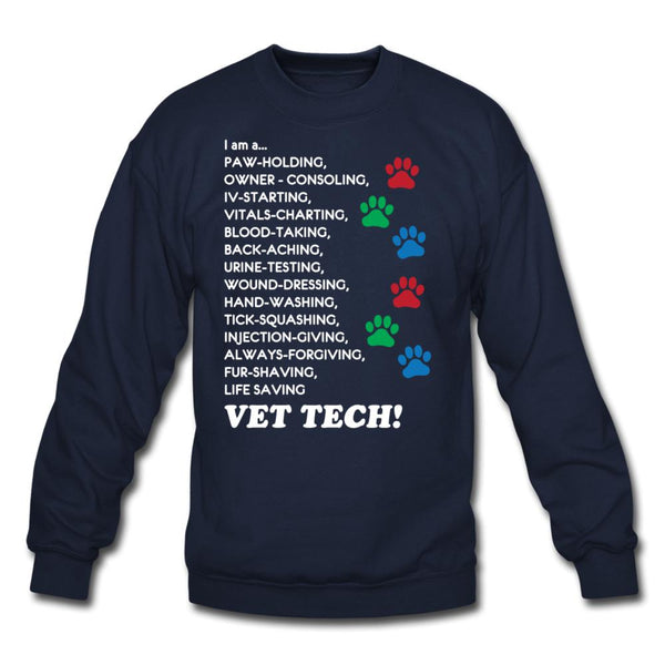 I am a... Vet tech Crewneck Sweatshirt-Unisex Crewneck Sweatshirt | Gildan 18000-I love Veterinary