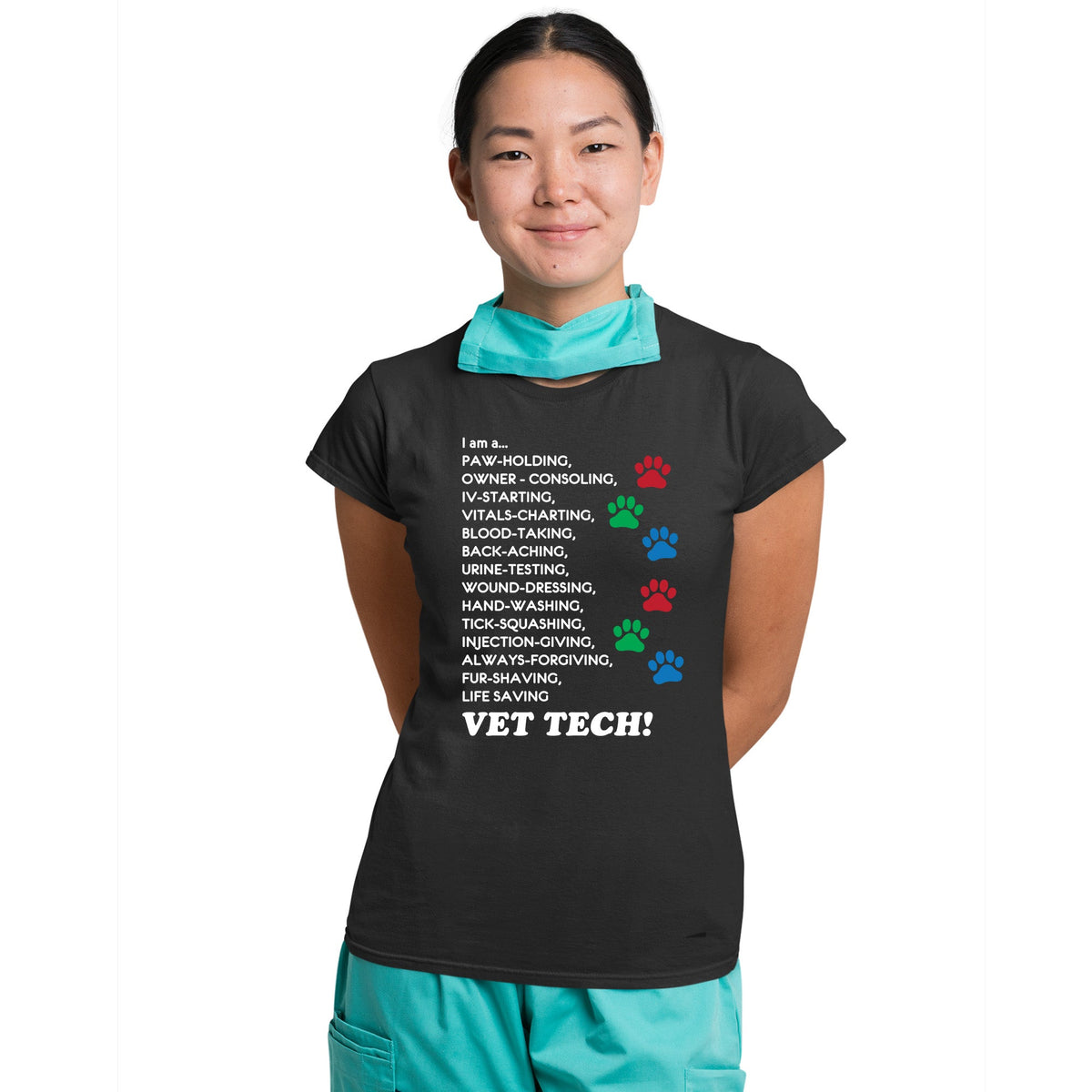 I am a... Vet tech Gildan Ultra Cotton Ladies T-Shirt-Ultra Cotton Ladies T-Shirt | Gildan G200L-I love Veterinary