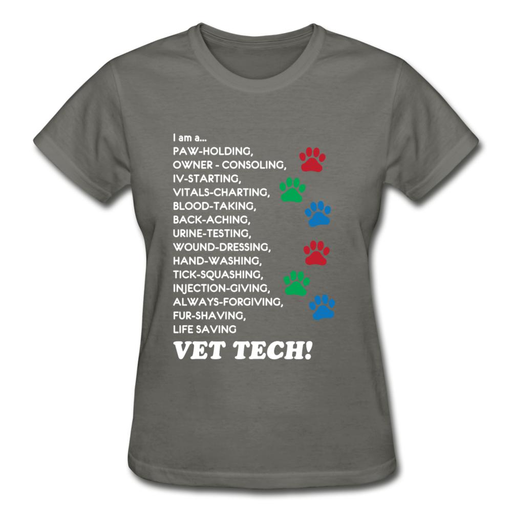 I am a... Vet tech Gildan Ultra Cotton Ladies T-Shirt-Ultra Cotton Ladies T-Shirt | Gildan G200L-I love Veterinary