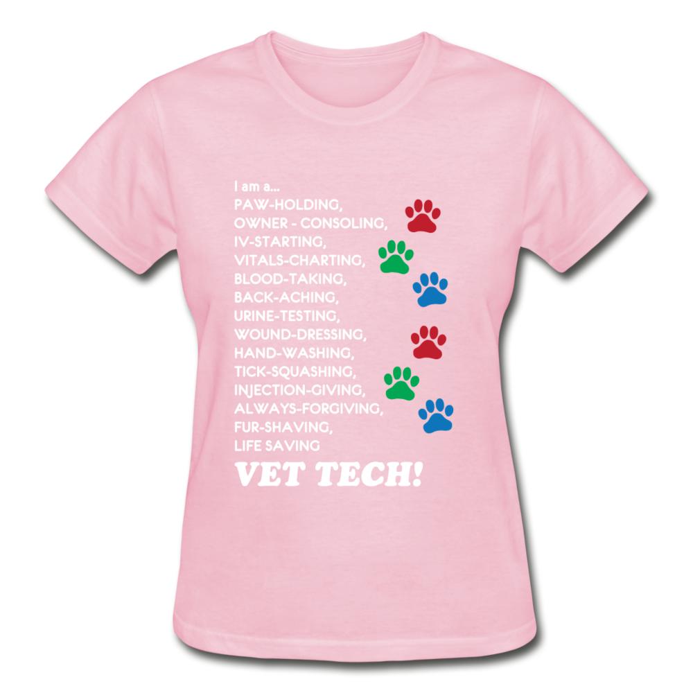 I am a... Vet tech Gildan Ultra Cotton Ladies T-Shirt-Ultra Cotton Ladies T-Shirt | Gildan G200L-I love Veterinary