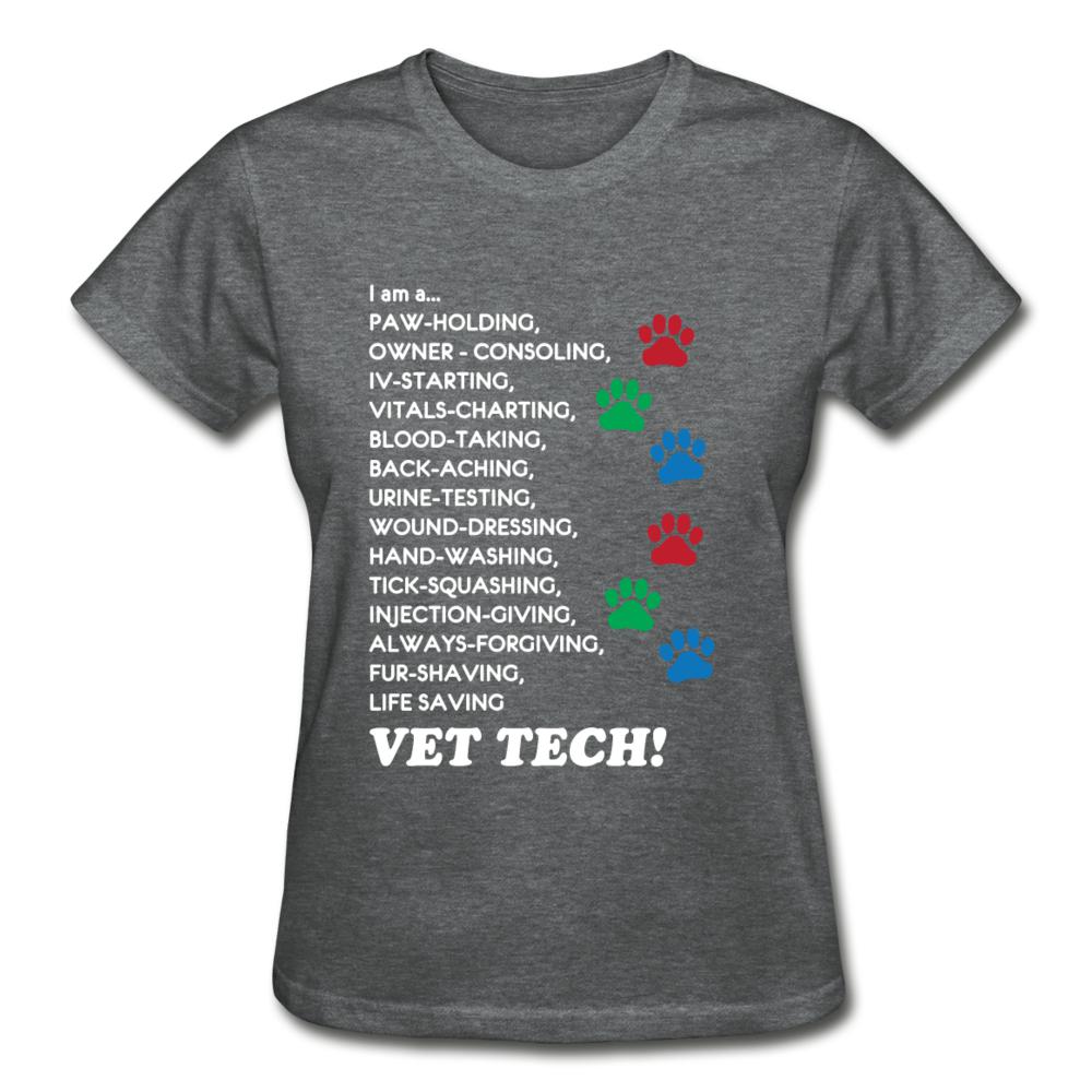 I am a... Vet tech Gildan Ultra Cotton Ladies T-Shirt-Ultra Cotton Ladies T-Shirt | Gildan G200L-I love Veterinary