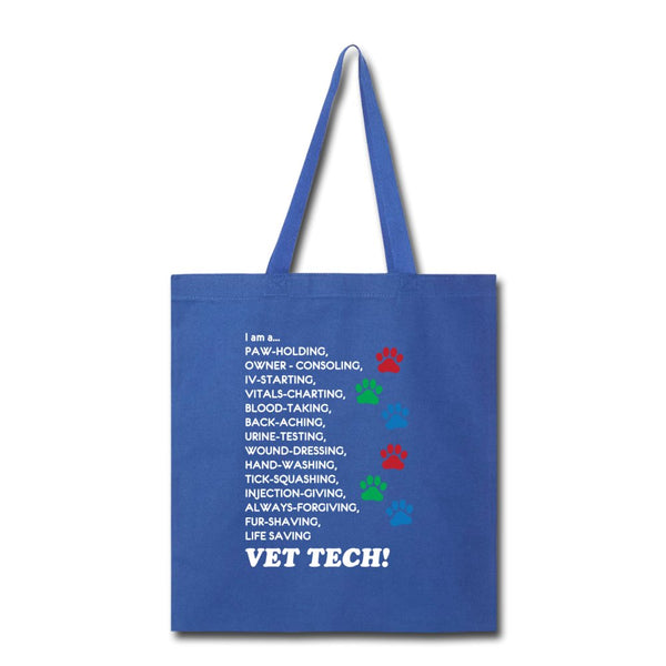I am a... Vet tech Tote Bag, Shoulder Bag, Veterinary Gift, Vet Tech, Veterinarian, Vet Student Tote Bag-Tote Bag | Q-Tees Q800-I love Veterinary