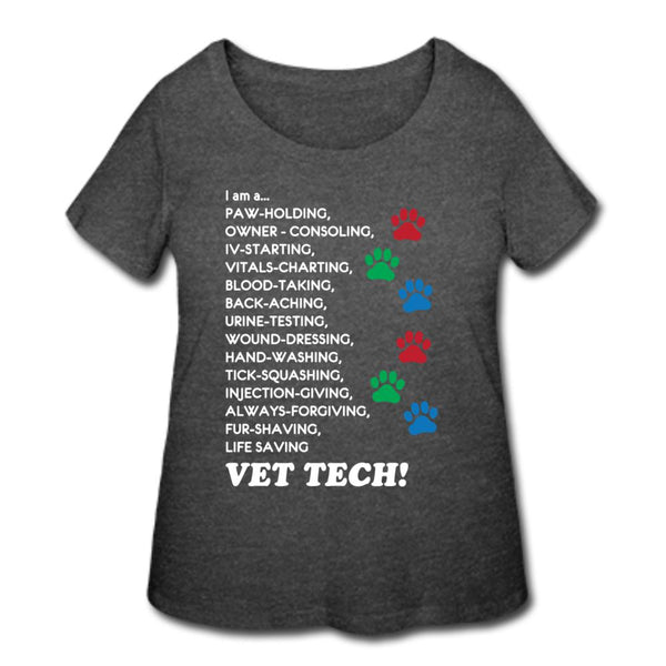 I am a... Vet tech Women's Curvy T-shirt-Women’s Curvy T-Shirt | LAT 3804-I love Veterinary