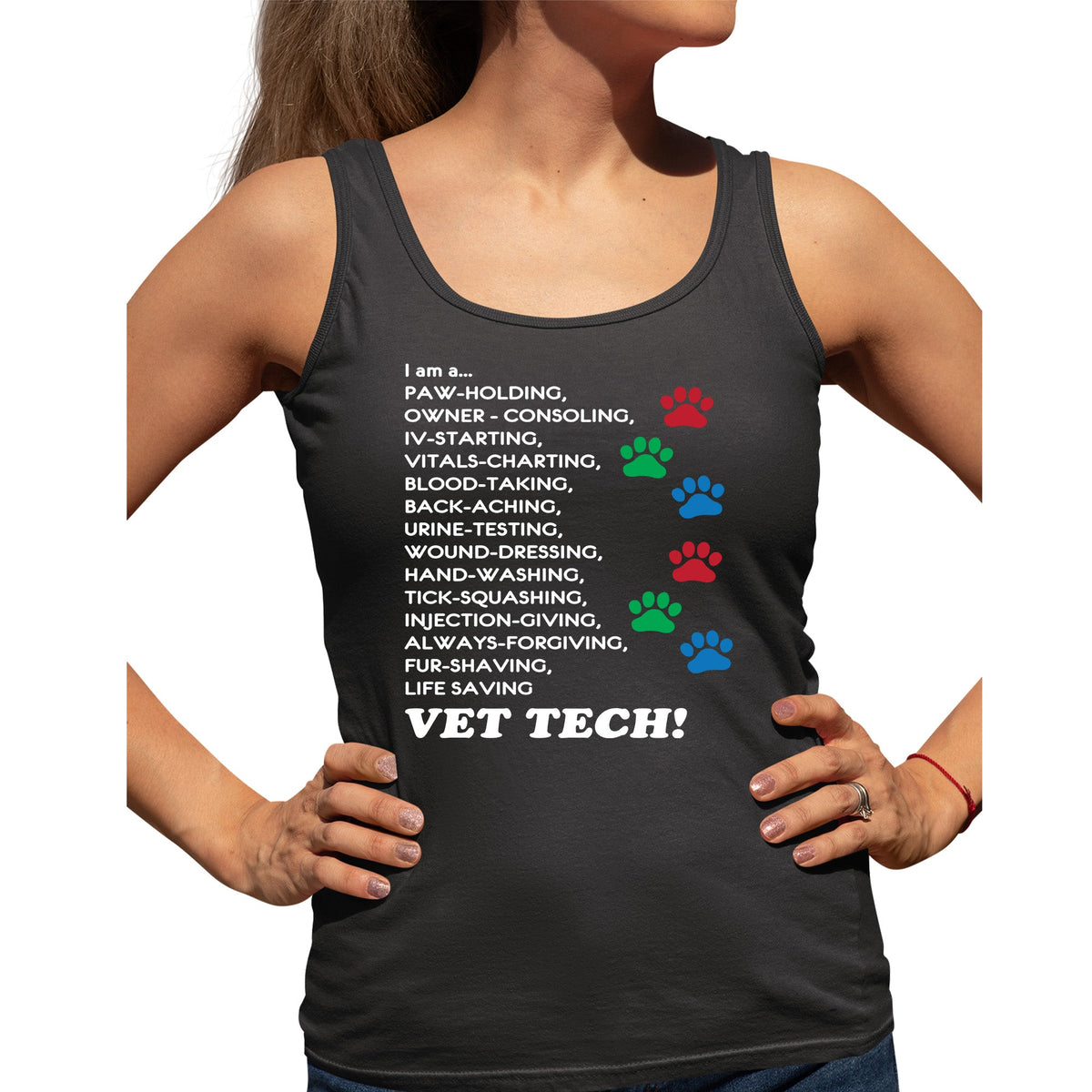 I am a... Vet tech Women's Tank Top-Women’s Premium Tank Top | Spreadshirt 917-I love Veterinary