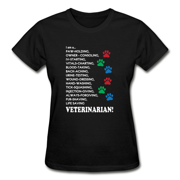 I am a... Veterinarian Gildan Ultra Cotton Ladies T-Shirt-Ultra Cotton Ladies T-Shirt | Gildan G200L-I love Veterinary