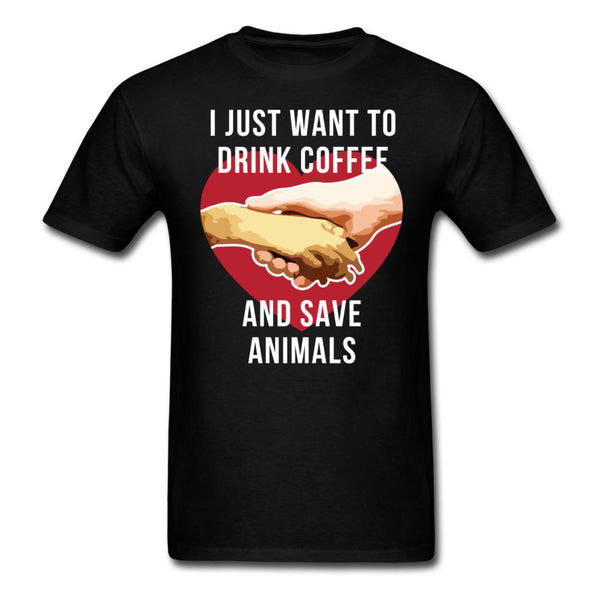 I just want to drink coffee and save animals Unisex T-shirt-Unisex Classic T-Shirt | Fruit of the Loom 3930-I love Veterinary