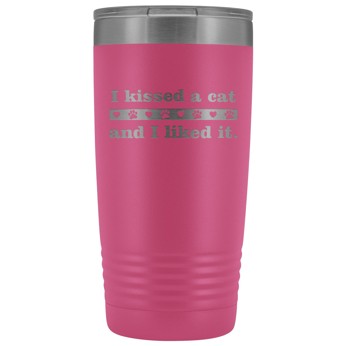 I kissed a cat 20 oz Vacuum Tumbler-Tumblers-I love Veterinary