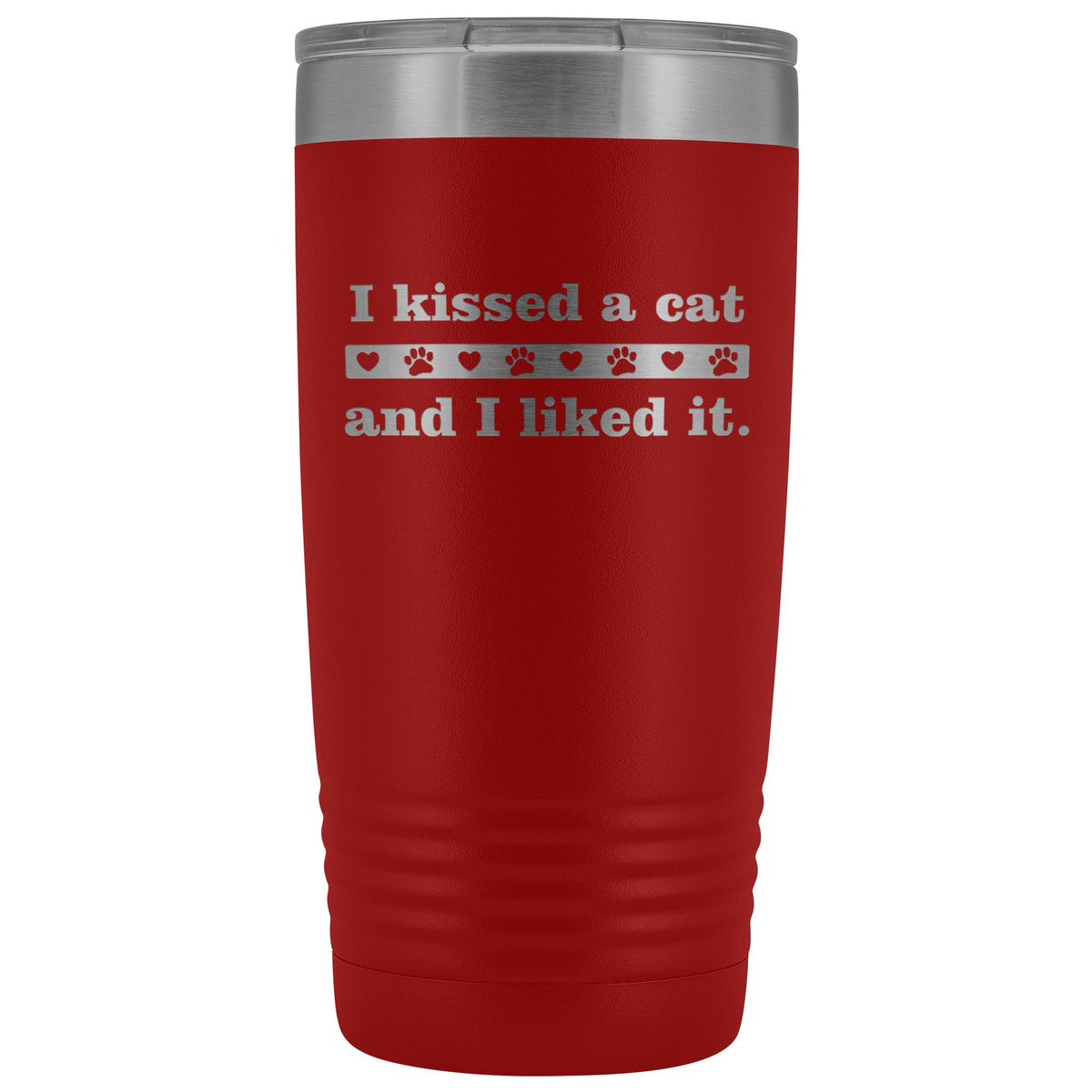 I kissed a cat 20 oz Vacuum Tumbler-Tumblers-I love Veterinary