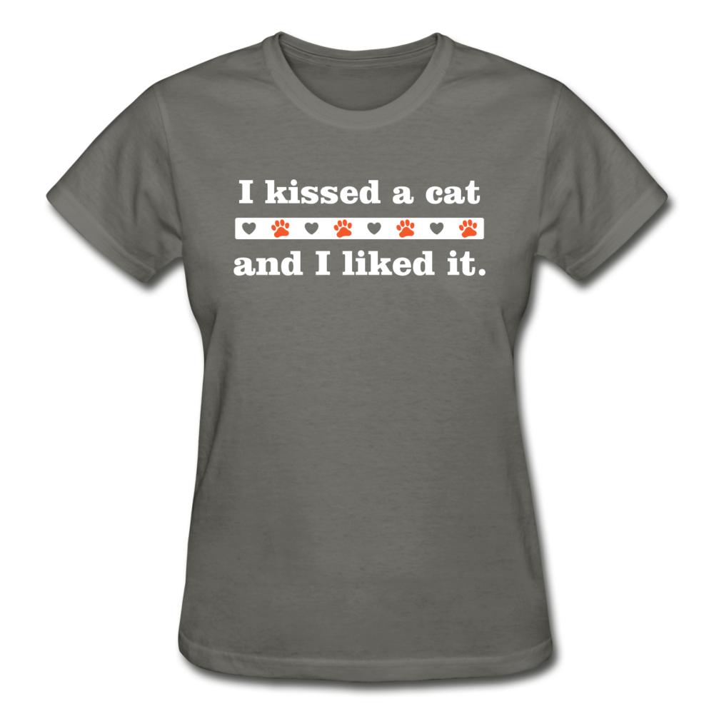 I kissed a cat Gildan Ultra Cotton Ladies T-Shirt-Ultra Cotton Ladies T-Shirt | Gildan G200L-I love Veterinary