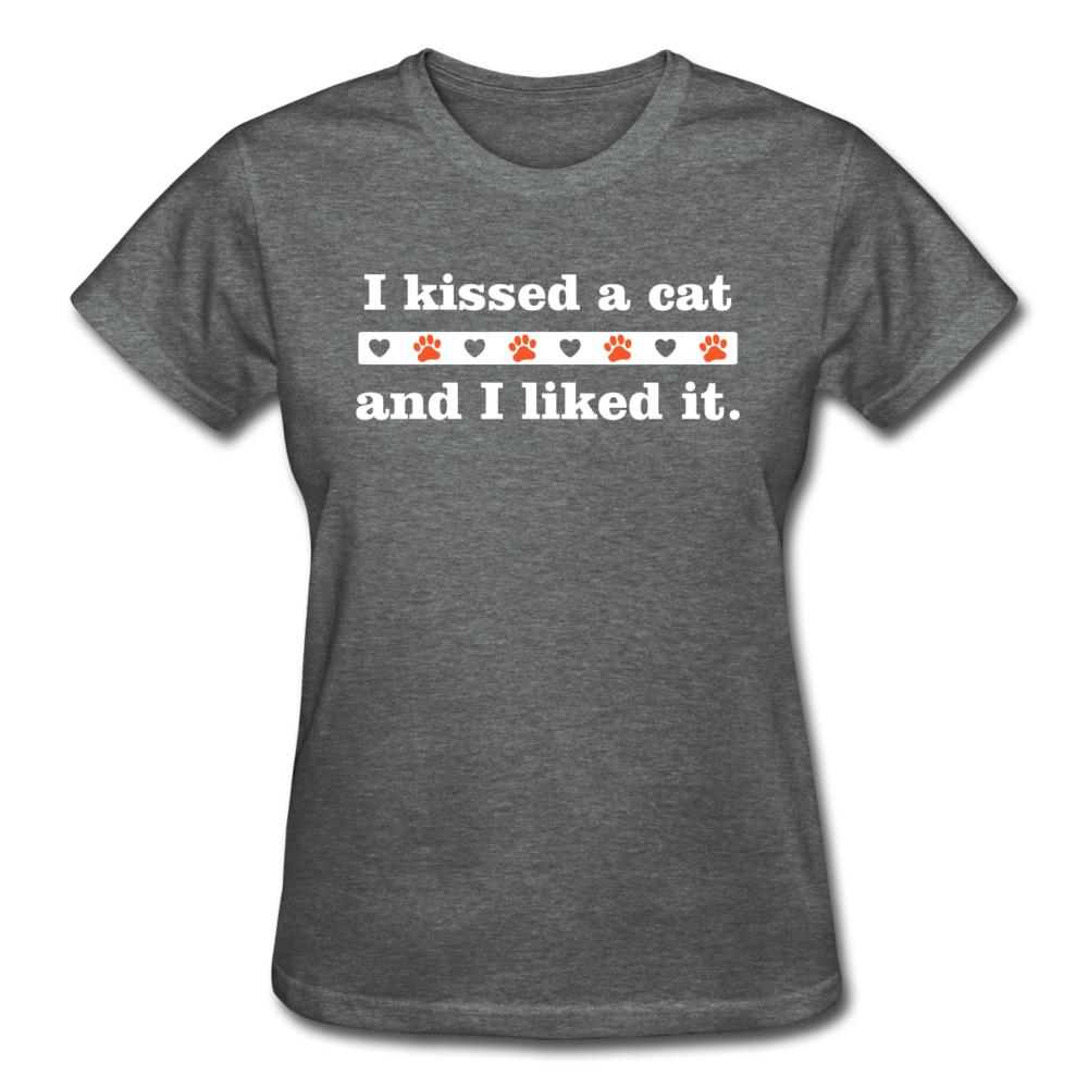 I kissed a cat Gildan Ultra Cotton Ladies T-Shirt-Ultra Cotton Ladies T-Shirt | Gildan G200L-I love Veterinary