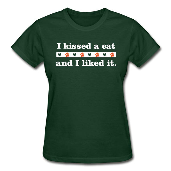 I kissed a cat Gildan Ultra Cotton Ladies T-Shirt-Ultra Cotton Ladies T-Shirt | Gildan G200L-I love Veterinary
