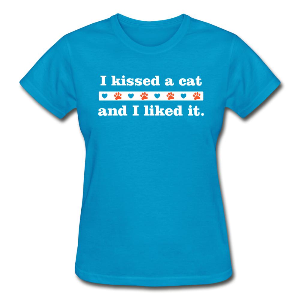 I kissed a cat Gildan Ultra Cotton Ladies T-Shirt-Ultra Cotton Ladies T-Shirt | Gildan G200L-I love Veterinary