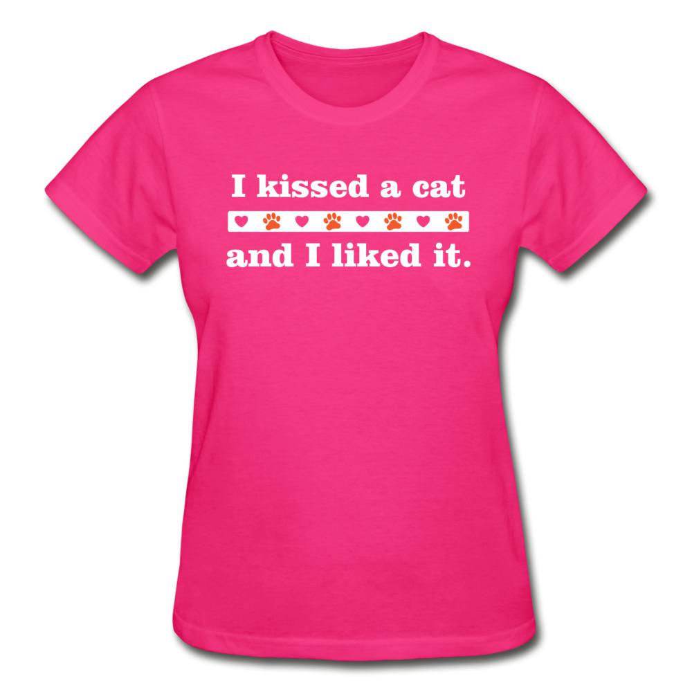 I kissed a cat Gildan Ultra Cotton Ladies T-Shirt-Ultra Cotton Ladies T-Shirt | Gildan G200L-I love Veterinary