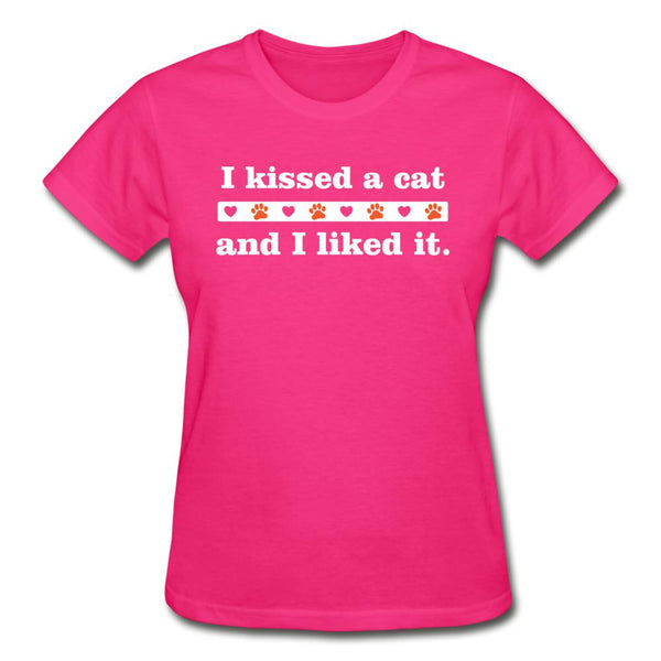 I kissed a cat Gildan Ultra Cotton Ladies T-Shirt-Ultra Cotton Ladies T-Shirt | Gildan G200L-I love Veterinary