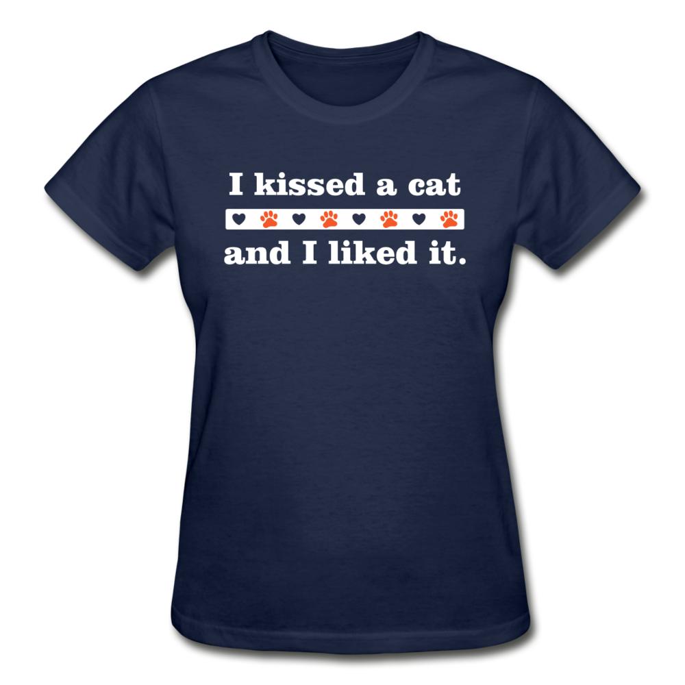 I kissed a cat Gildan Ultra Cotton Ladies T-Shirt-Ultra Cotton Ladies T-Shirt | Gildan G200L-I love Veterinary