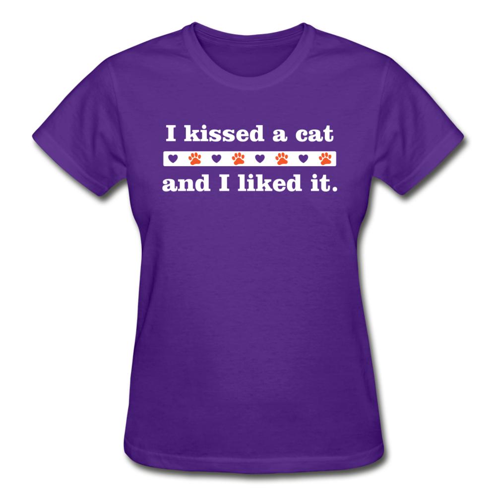 I kissed a cat Gildan Ultra Cotton Ladies T-Shirt-Ultra Cotton Ladies T-Shirt | Gildan G200L-I love Veterinary