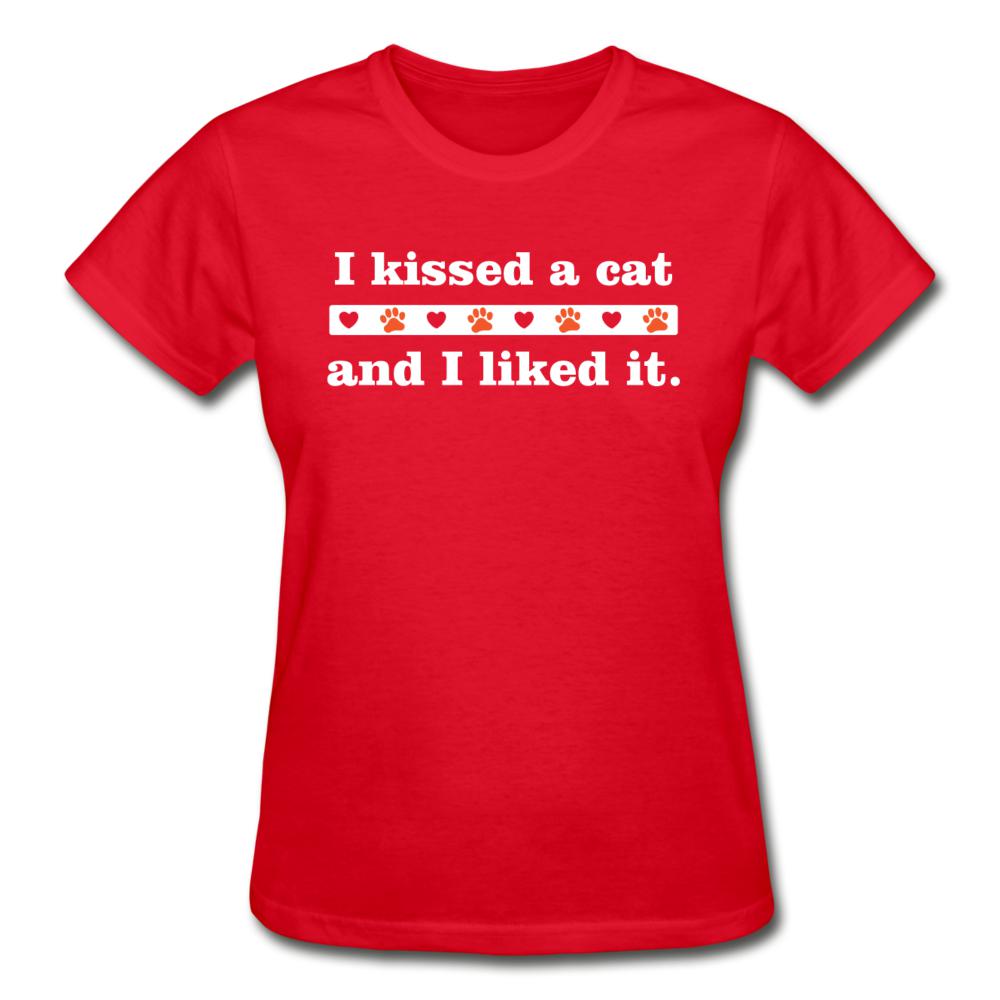 I kissed a cat Gildan Ultra Cotton Ladies T-Shirt-Ultra Cotton Ladies T-Shirt | Gildan G200L-I love Veterinary