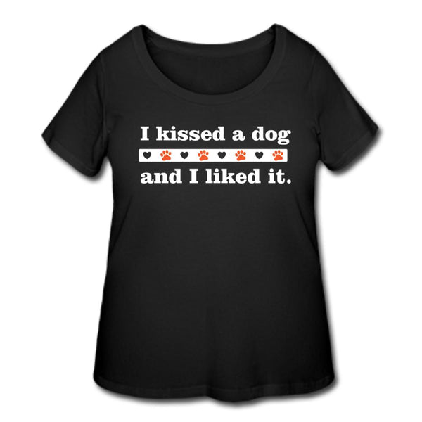 I kissed a dog and I liked it! Women's Curvy T-shirt-Women’s Curvy T-Shirt | LAT 3804-I love Veterinary