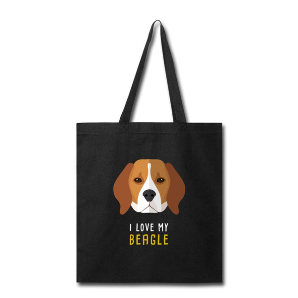 I love my Beagle Cotton Tote Bag-Tote Bag | Q-Tees Q800-I love Veterinary