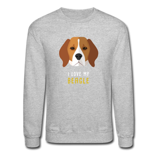 I love my Beagle Crewneck Sweatshirt-Unisex Crewneck Sweatshirt | Gildan 18000-I love Veterinary