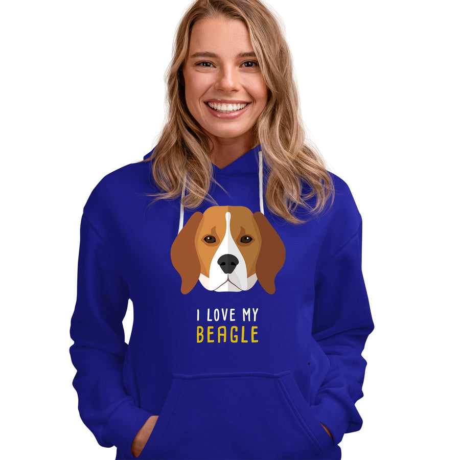 I love my Beagle Unisex Hoodie-Men's Hoodie-I love Veterinary