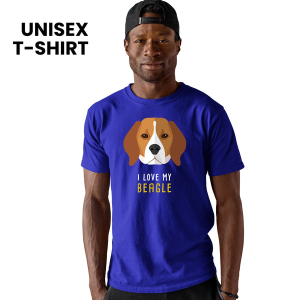 I love my Beagle Unisex T-shirt-Unisex Classic T-Shirt | Fruit of the Loom 3930-I love Veterinary