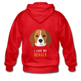 I love my Beagle Unisex Zip Hoodie-Heavy Blend Adult Zip Hoodie | Gildan G18600-I love Veterinary