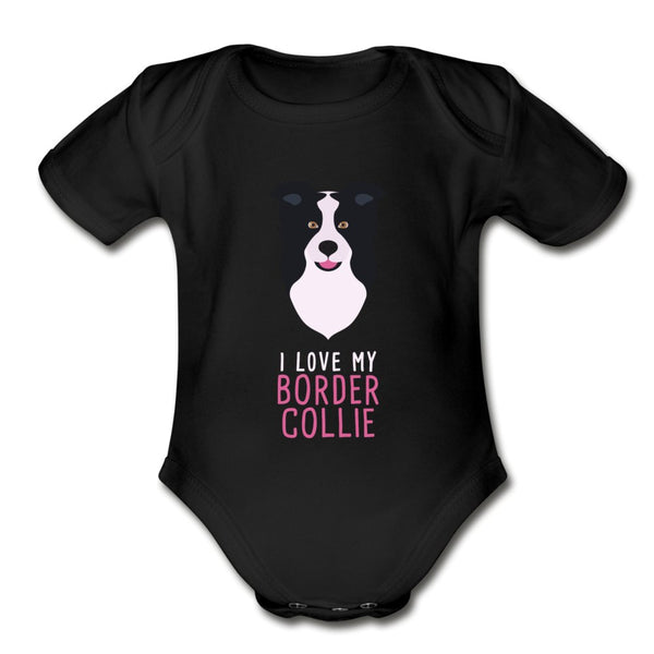 I love my Border Collie Onesie-Organic Short Sleeve Baby Bodysuit | Spreadshirt 401-I love Veterinary