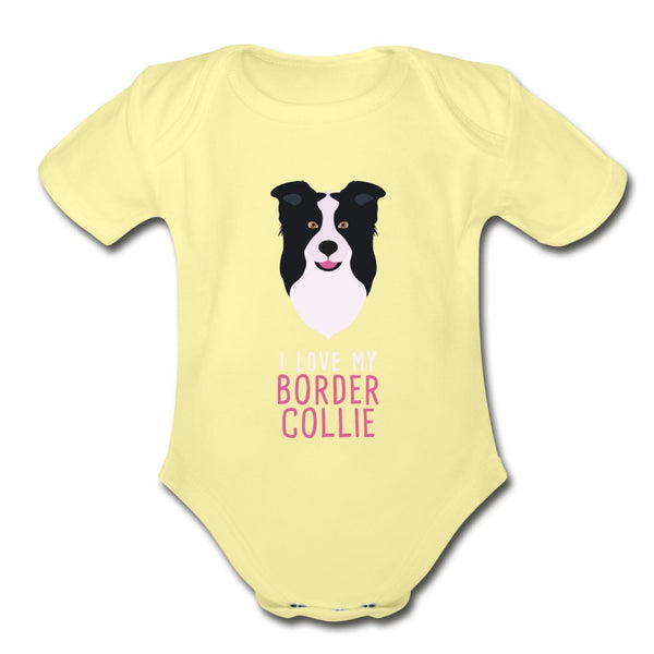 I love my Border Collie Onesie-Organic Short Sleeve Baby Bodysuit | Spreadshirt 401-I love Veterinary