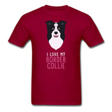 I love my Border Collie Unisex T-shirt-Unisex Classic T-Shirt | Fruit of the Loom 3930-I love Veterinary