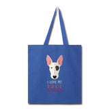 I love my Bull Terrier Cotton Tote Bag-Tote Bag | Q-Tees Q800-I love Veterinary