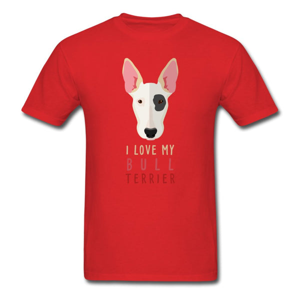I love my Bull Terrier Unisex T-shirt-Unisex Classic T-Shirt | Fruit of the Loom 3930-I love Veterinary