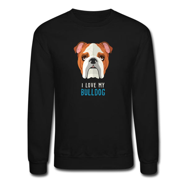 I love my Bulldog Crewneck Sweatshirt-Unisex Crewneck Sweatshirt | Gildan 18000-I love Veterinary
