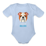 I love my Bulldog Onesie-Organic Short Sleeve Baby Bodysuit | Spreadshirt 401-I love Veterinary