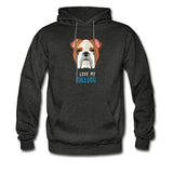 I love my Bulldog Unisex Hoodie-Men's Hoodie | Hanes P170-I love Veterinary