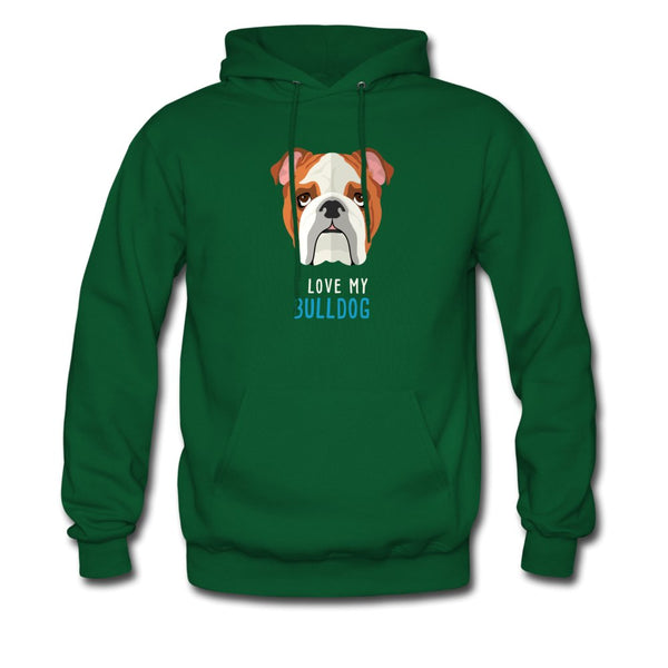 I love my Bulldog Unisex Hoodie-Men's Hoodie | Hanes P170-I love Veterinary