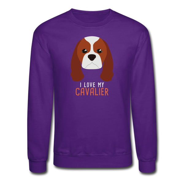 I love my Cavalier Crewneck Sweatshirt-Unisex Crewneck Sweatshirt | Gildan 18000-I love Veterinary