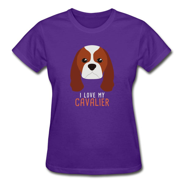 I love my Cavalier Gildan Ultra Cotton Ladies T-Shirt-Ultra Cotton Ladies T-Shirt | Gildan G200L-I love Veterinary
