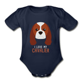I love my Cavalier Onesie-Organic Short Sleeve Baby Bodysuit | Spreadshirt 401-I love Veterinary