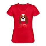 I love my Cavalier Women's V-Neck T-Shirt-Women's V-Neck T-Shirt | Fruit of the Loom L39VR-I love Veterinary