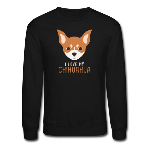 I love my Chihuahua Crewneck Sweatshirt-Unisex Crewneck Sweatshirt | Gildan 18000-I love Veterinary