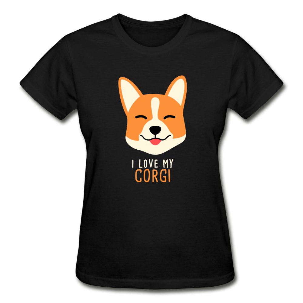 I love my Corgi Gildan Ultra Cotton Ladies T-Shirt-Ultra Cotton Ladies T-Shirt | Gildan G200L-I love Veterinary